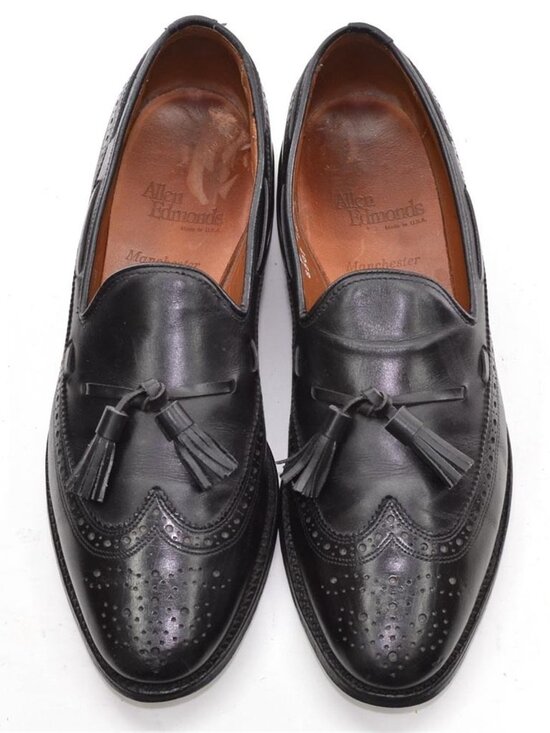Men Allen Edmonds Manchester Black Tassel Loafers 9 B main image 4